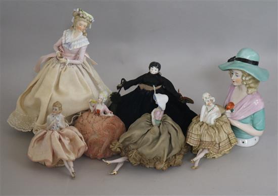A collection of pin dollies